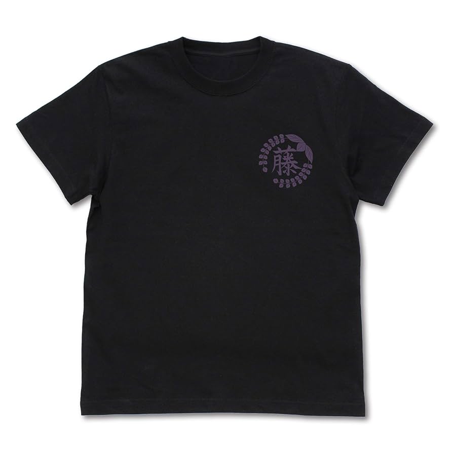Amazon.co.jp: コスパ 鬼滅の刃 藤の花の家紋 Tシャツ BLACK M
